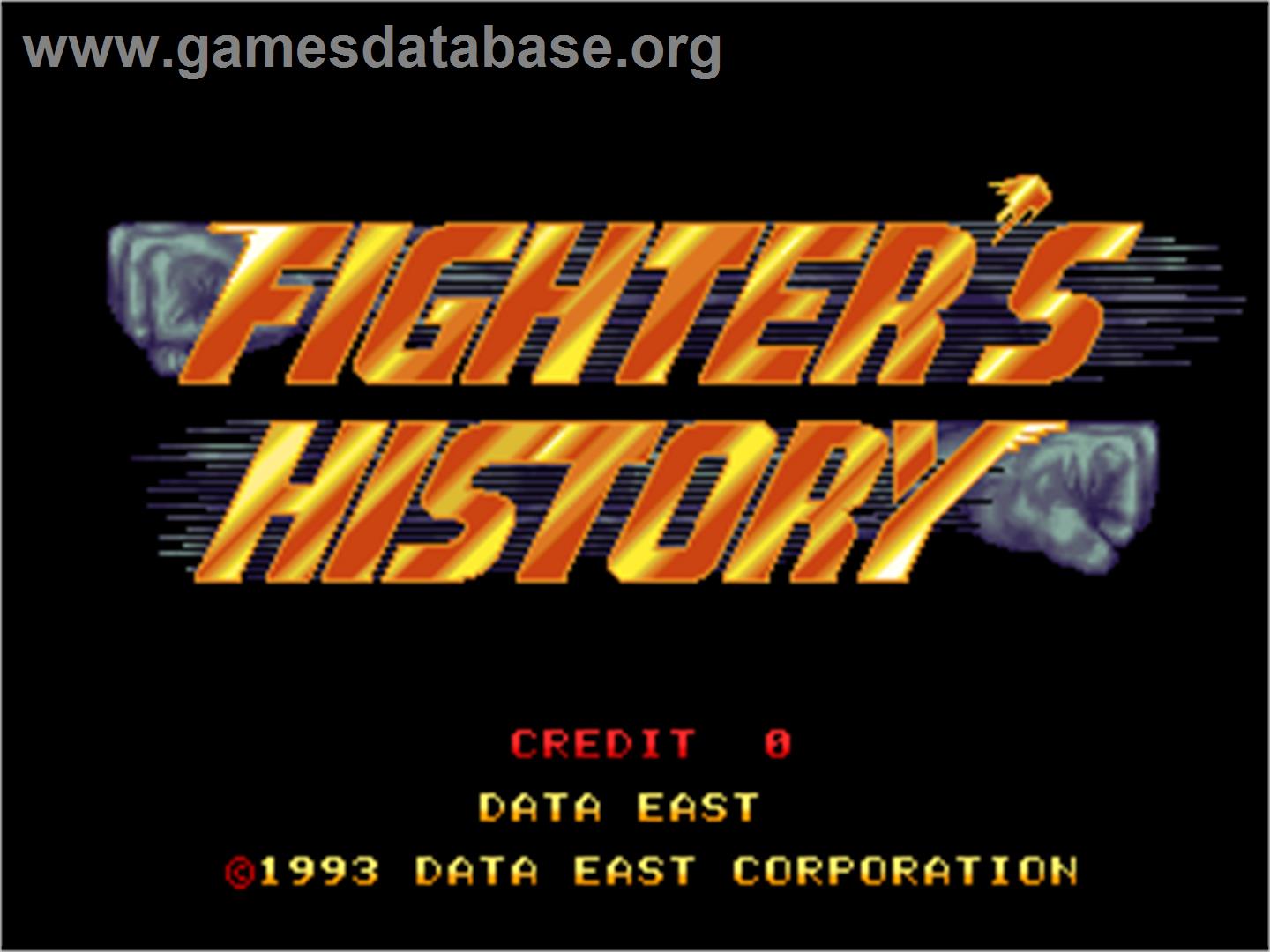 Fighter's History - Arcade - Artwork - Title Screen