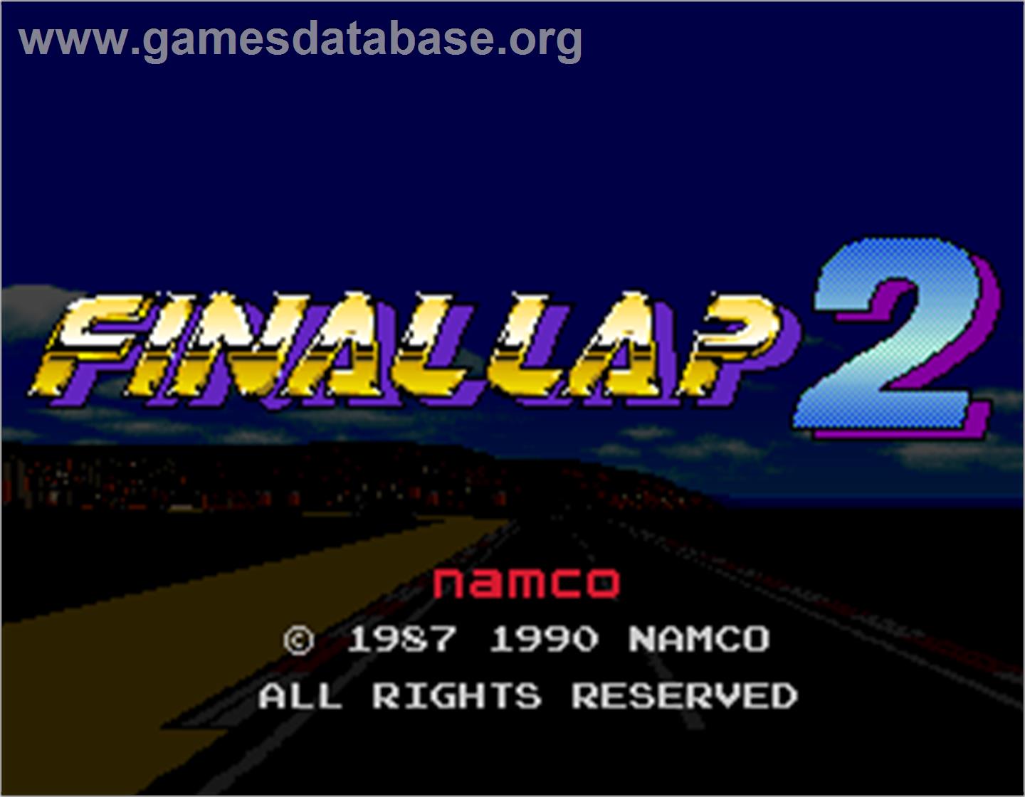 Final Lap 2 - Arcade - Artwork - Title Screen