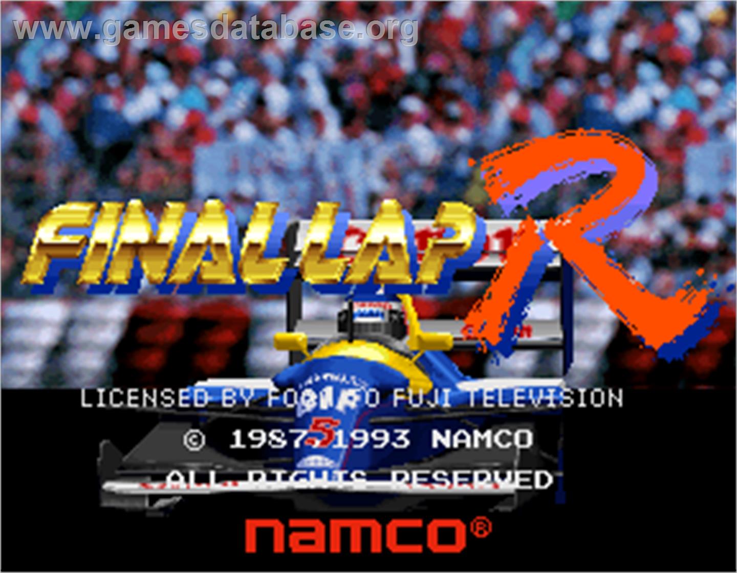 Final Lap R - Arcade - Artwork - Title Screen