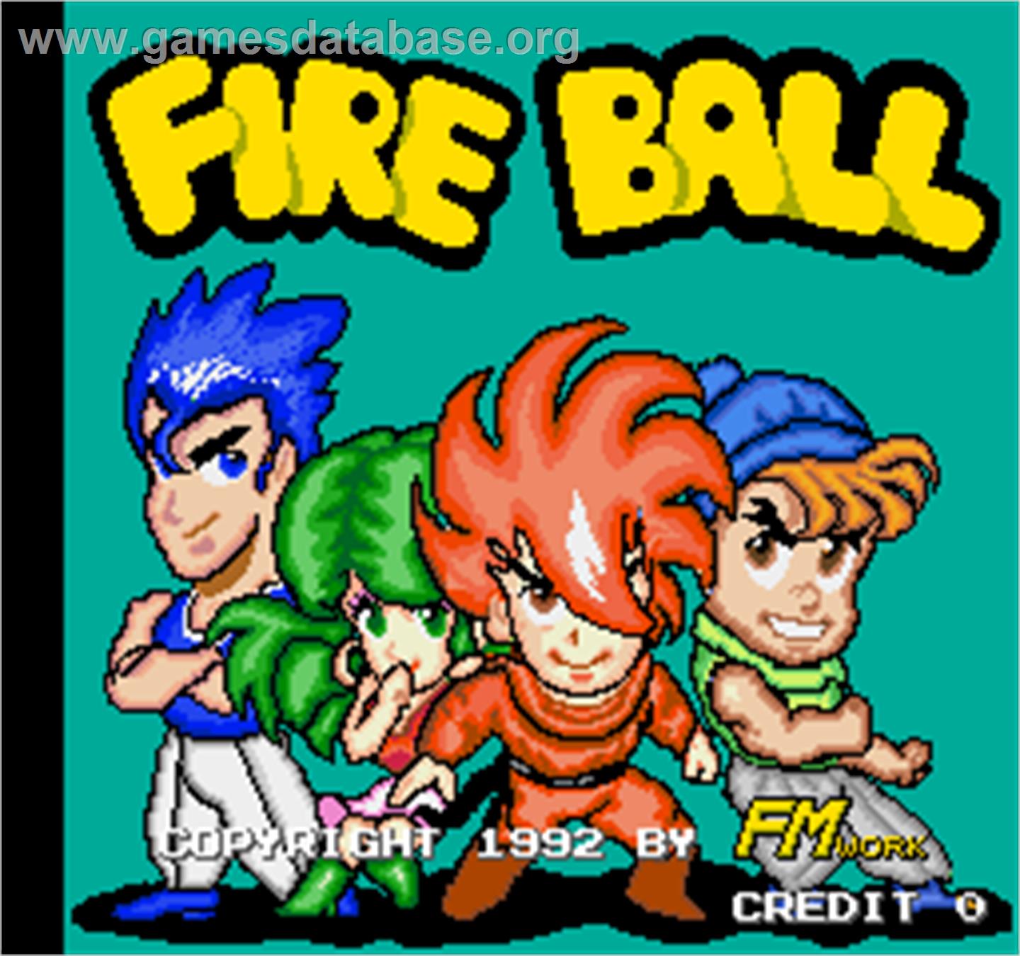 Fire Ball - Arcade - Artwork - Title Screen