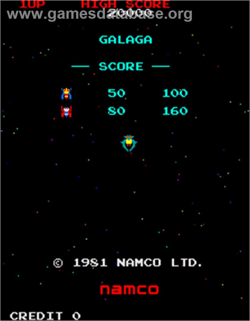 Galaga - Arcade - Artwork - Title Screen