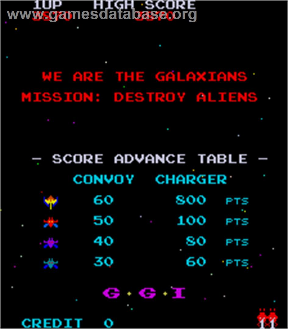 Galaxian Part 4 - Arcade - Artwork - Title Screen
