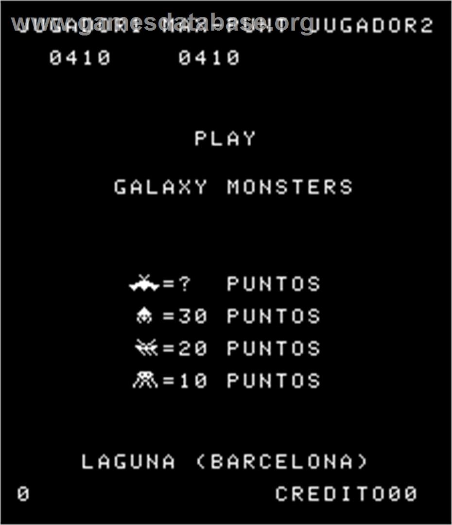 Galaxy Monsters - Arcade - Artwork - Title Screen