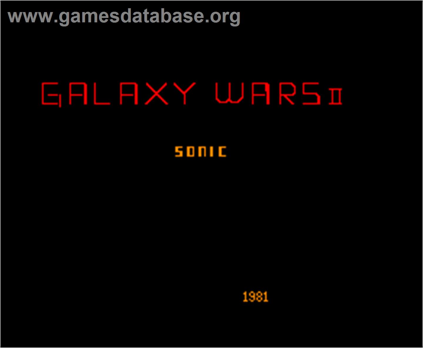 Galaxy Wars II - Arcade - Artwork - Title Screen