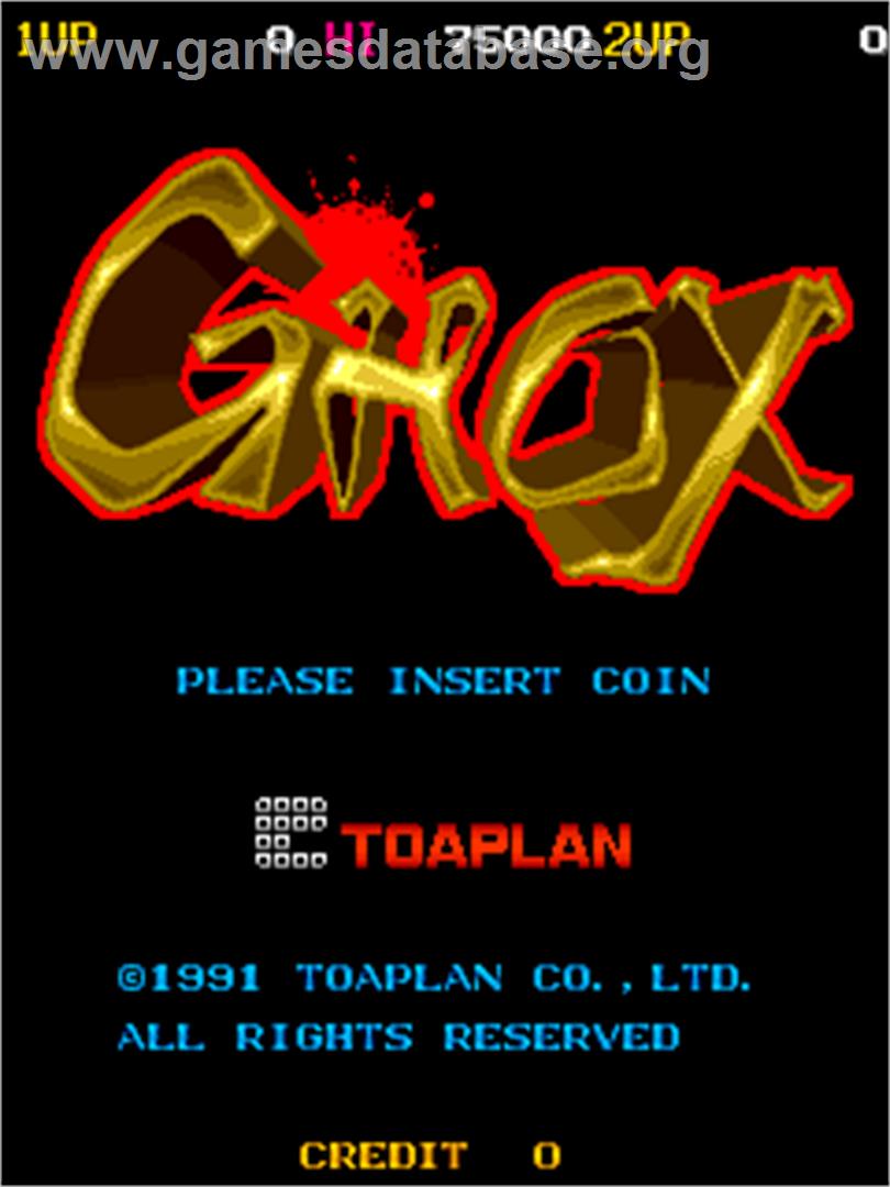 Ghox - Arcade - Artwork - Title Screen
