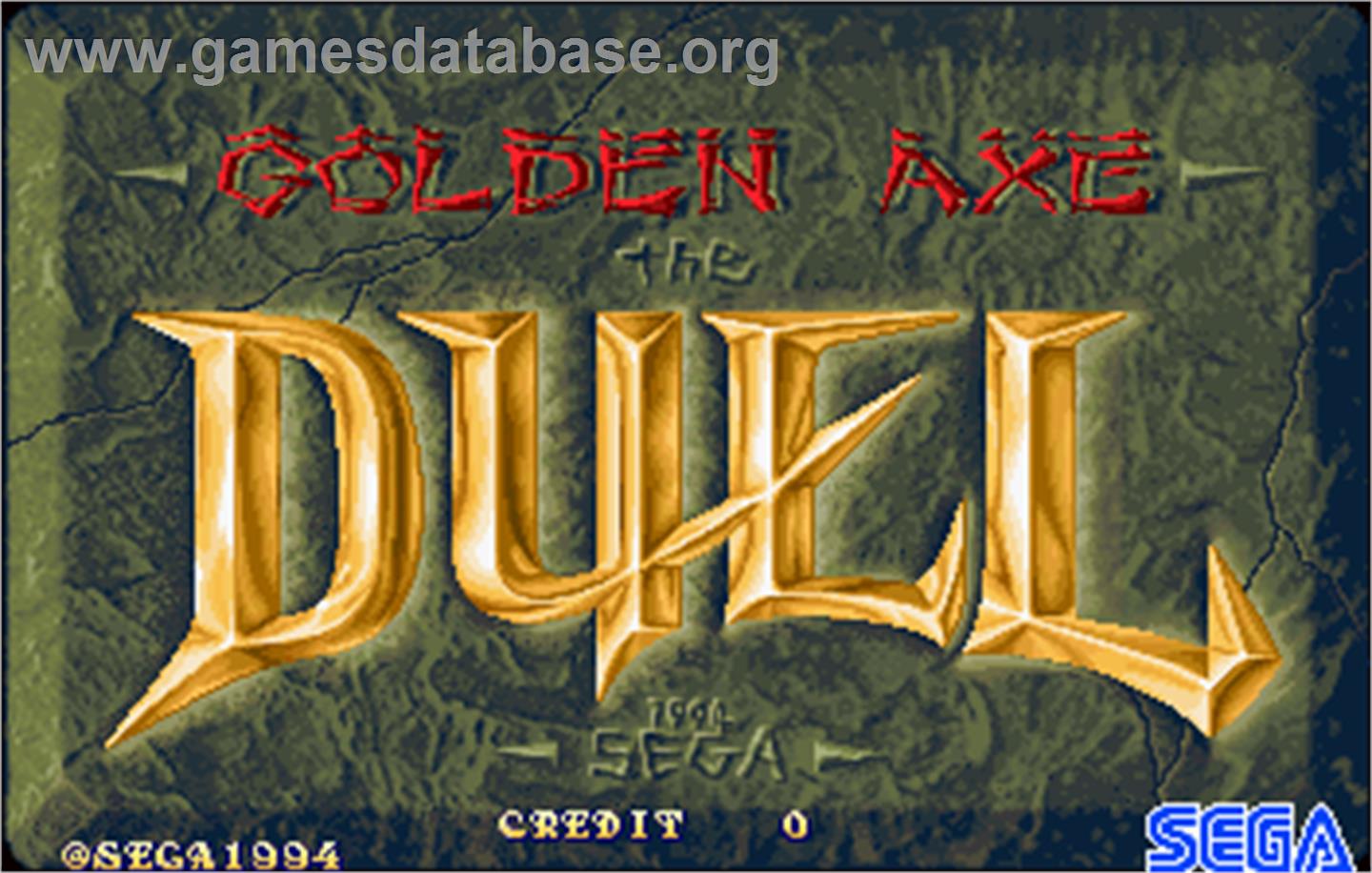 Golden Axe - The Duel - Arcade - Artwork - Title Screen