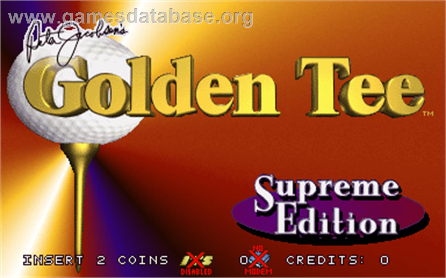 Golden Tee Supreme Edition Tournament - Arcade - Artwork - Title Screen