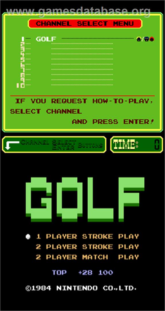 Golf - Arcade - Artwork - Title Screen