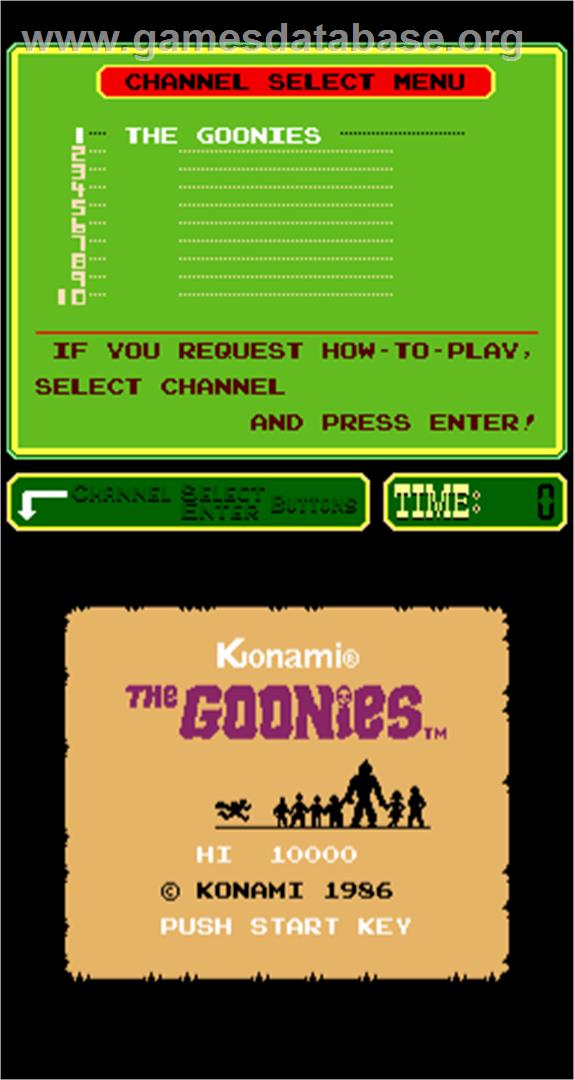 Goonies, The - Arcade - Artwork - Title Screen