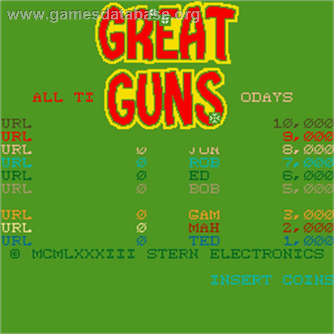 Great Guns - Arcade - Artwork - Title Screen