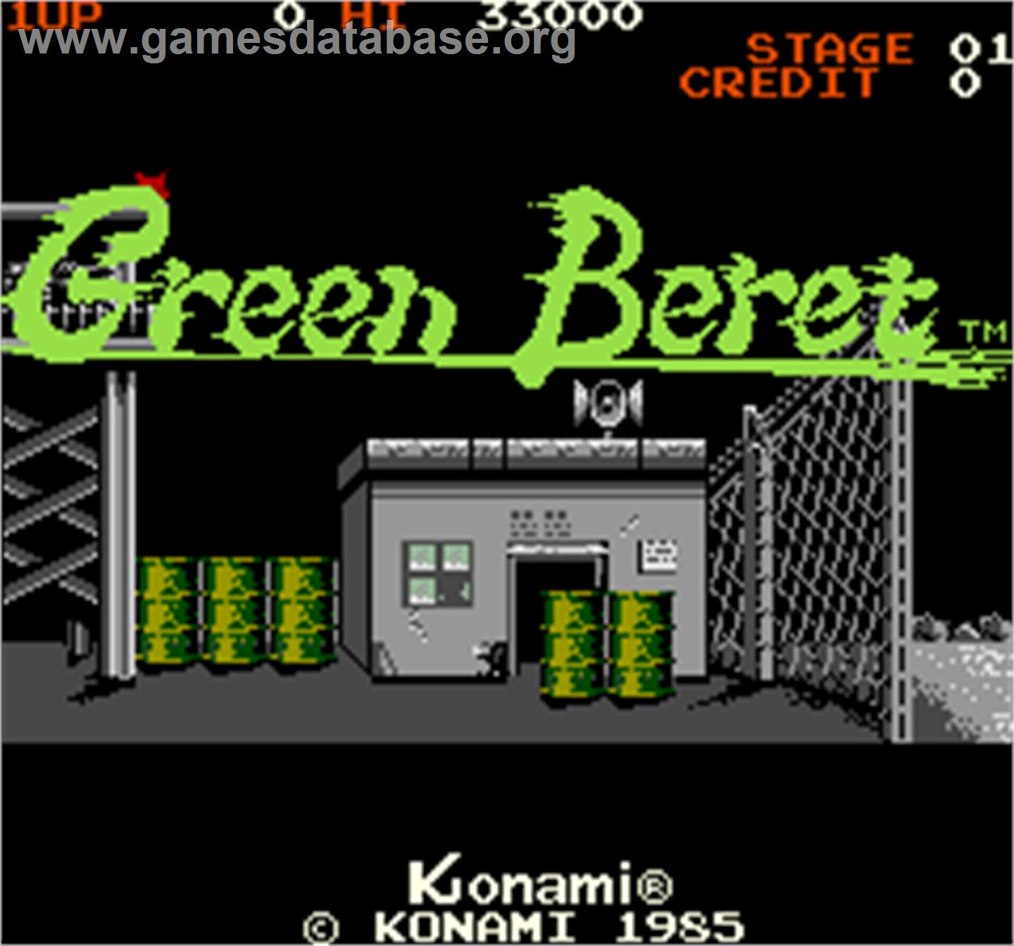 Green Beret - Arcade - Artwork - Title Screen