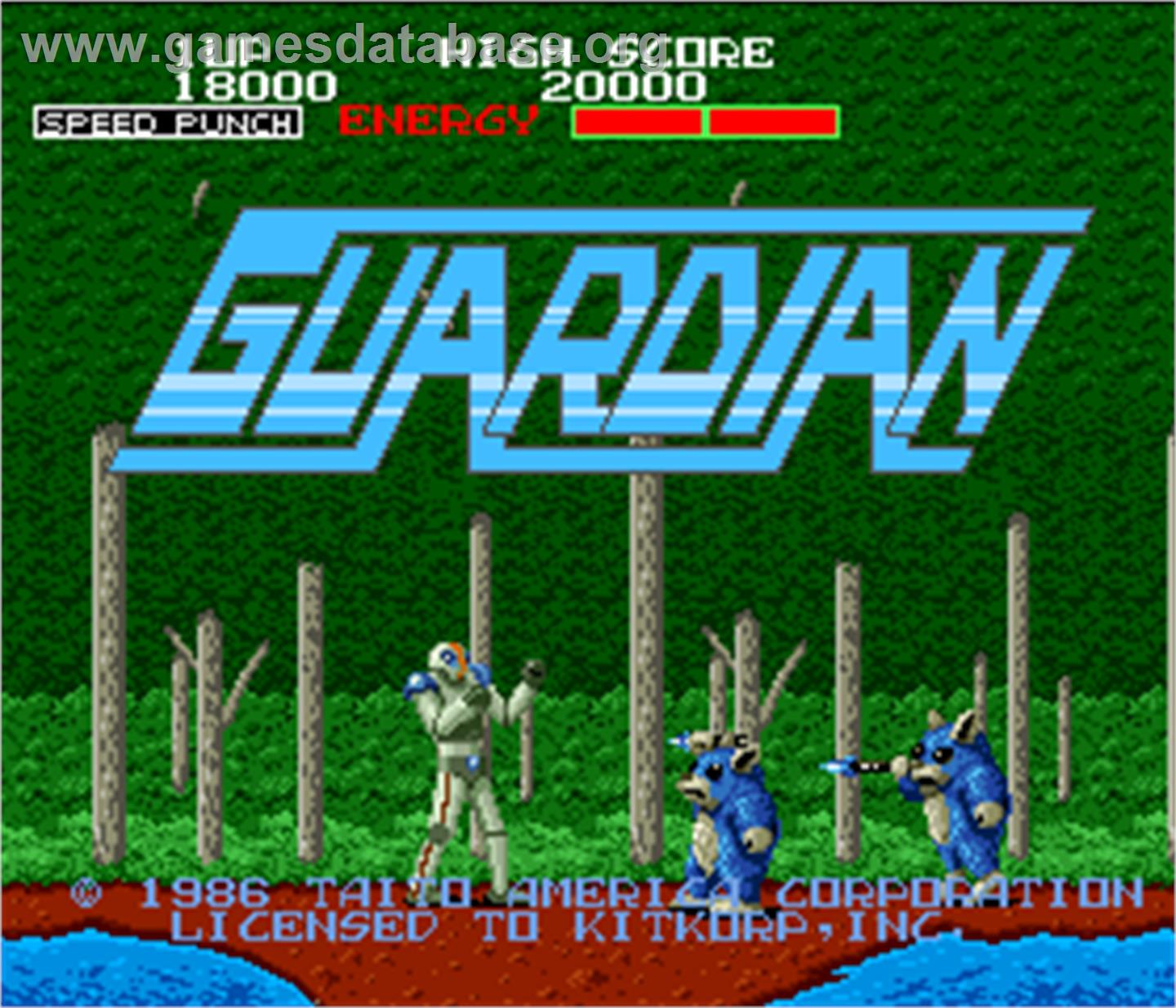 Guardian - Arcade - Artwork - Title Screen