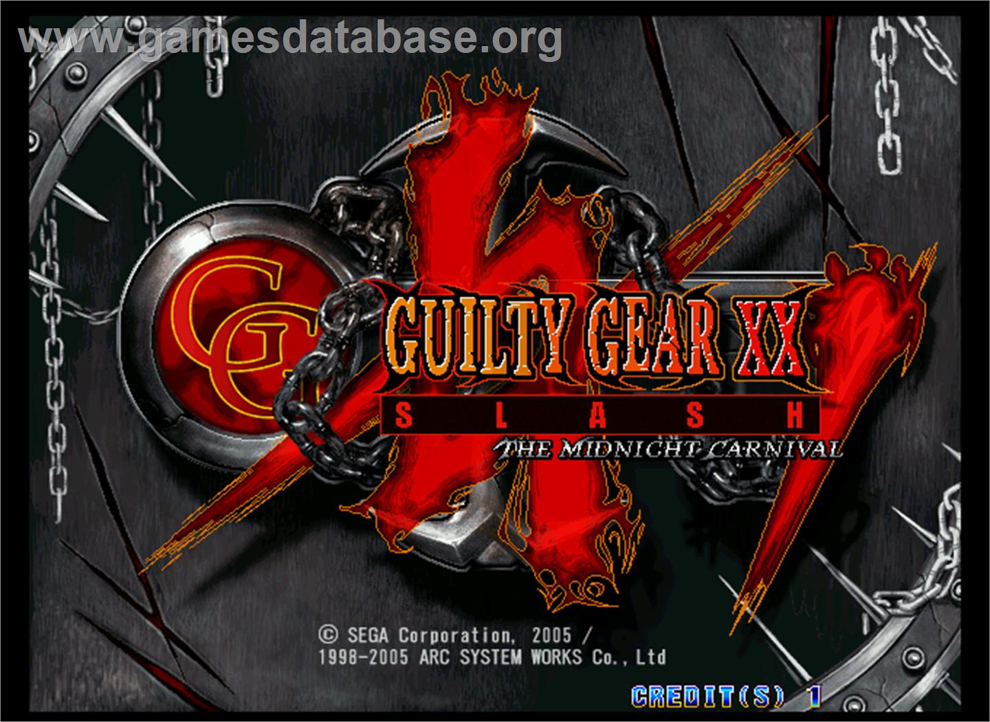 Guilty Gear XX Slash - Arcade - Artwork - Title Screen