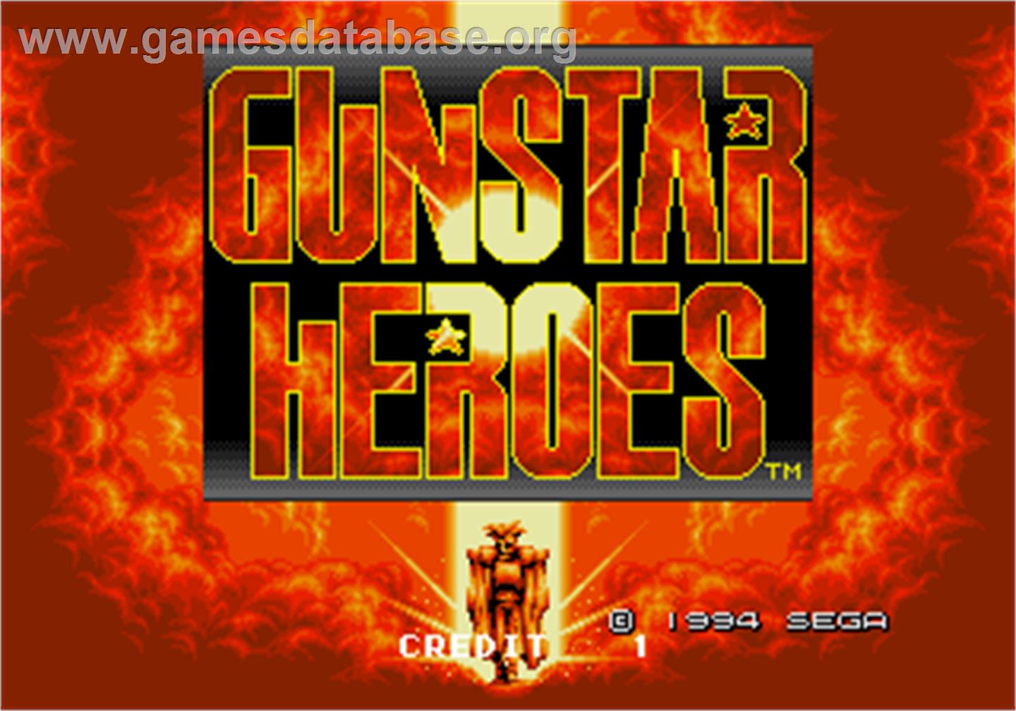 Gunstar Heroes - Arcade - Artwork - Title Screen