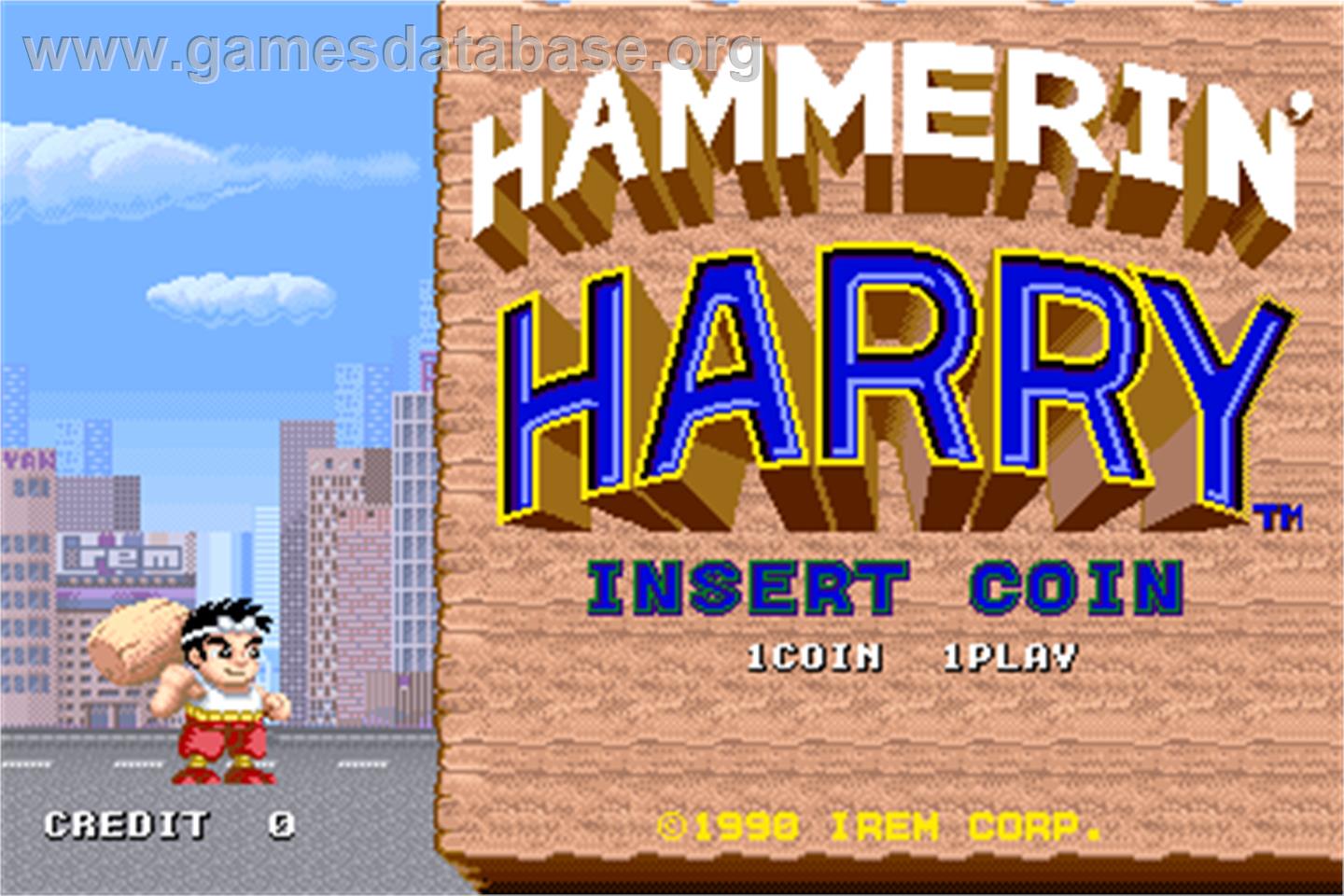 Hammerin' Harry - Arcade - Artwork - Title Screen