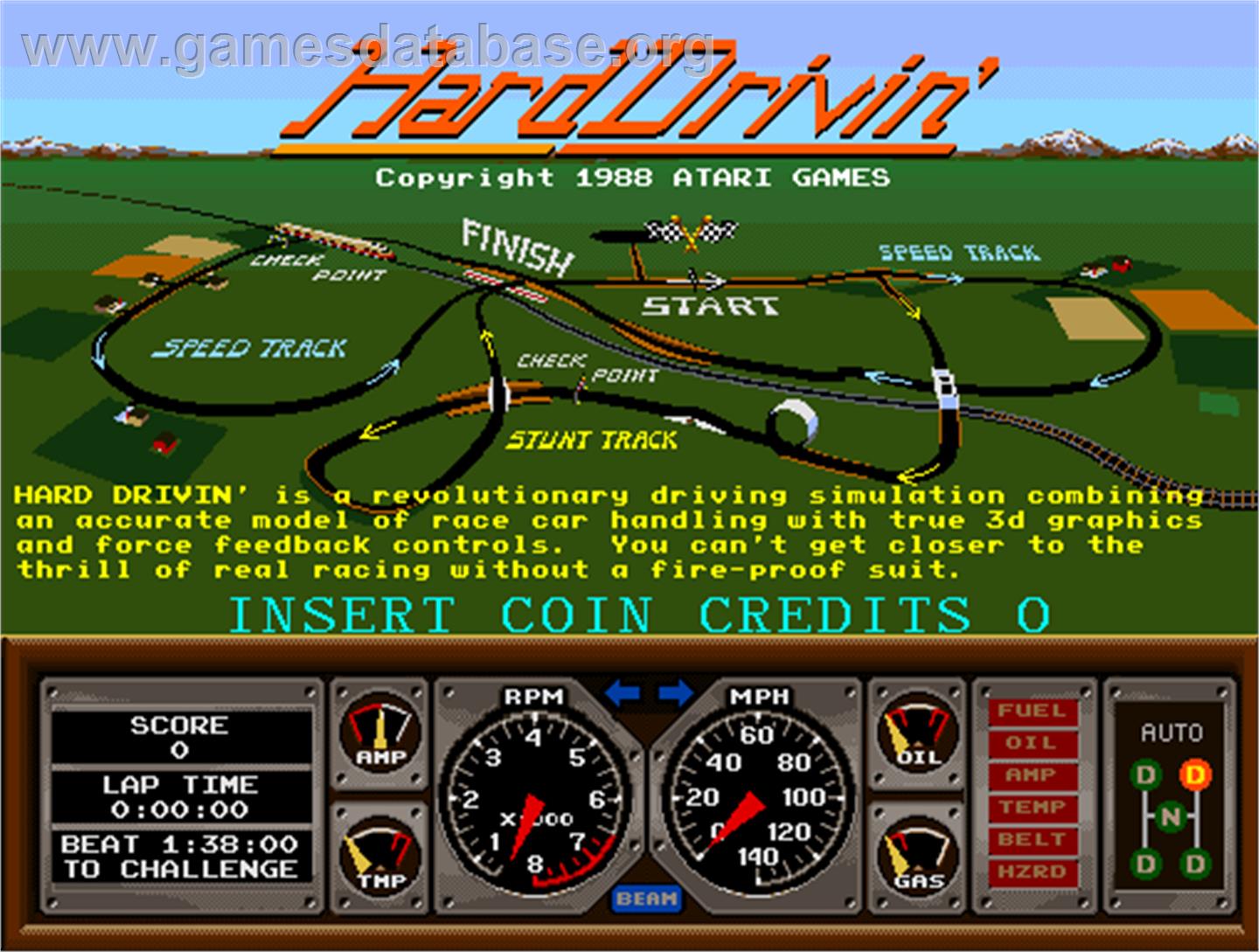Hard Drivin' - Arcade - Artwork - Title Screen