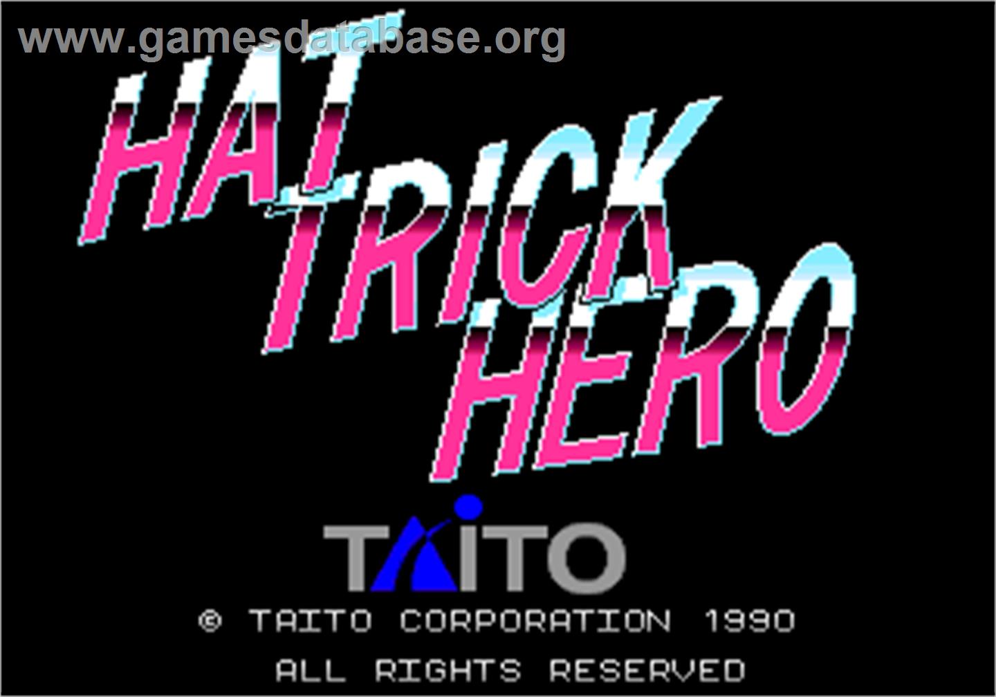Hat Trick Hero - Arcade - Artwork - Title Screen