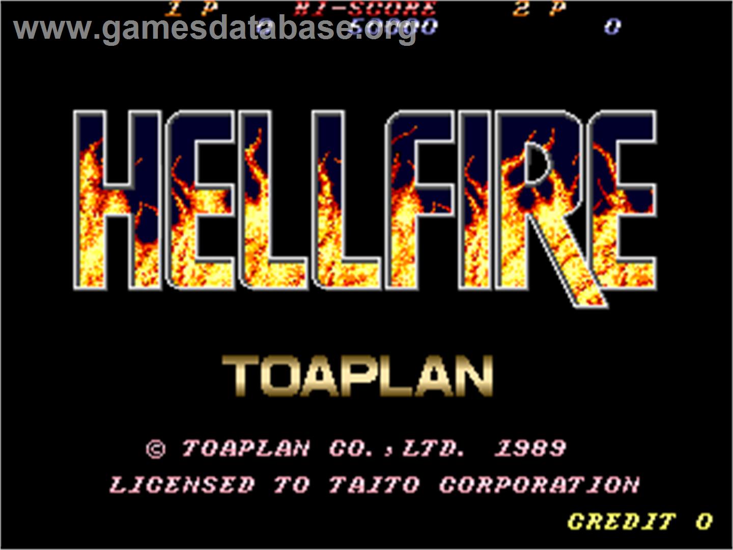 Hellfire - Arcade - Artwork - Title Screen