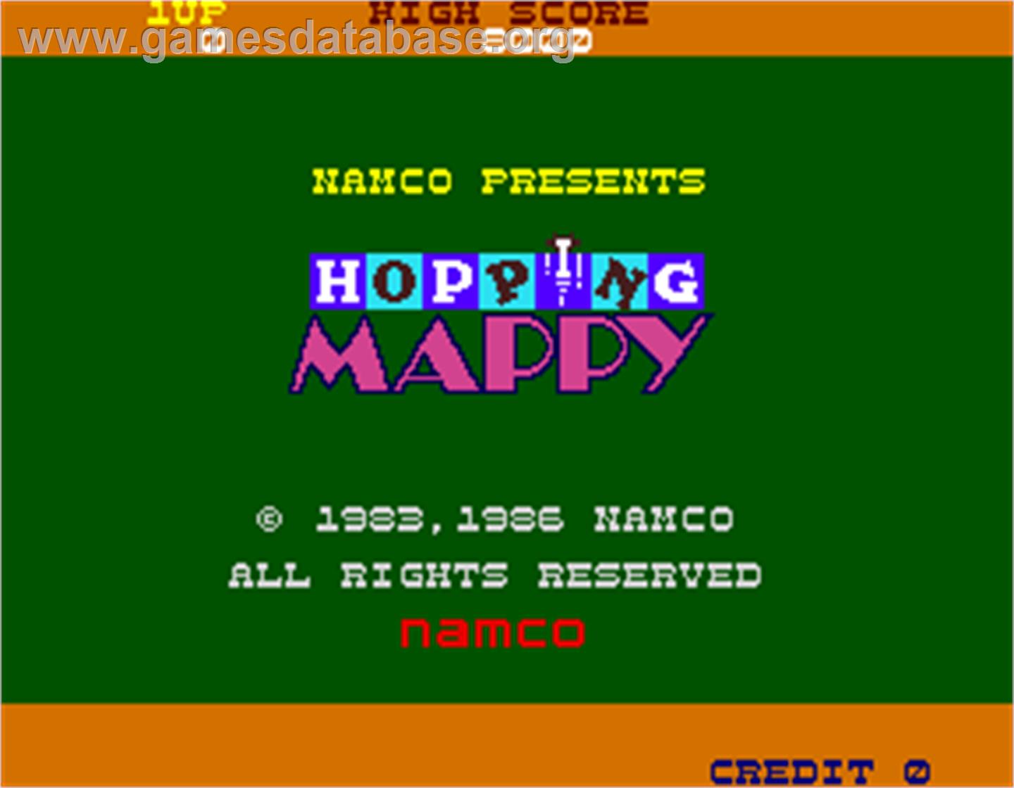 Hopping Mappy - Arcade - Artwork - Title Screen