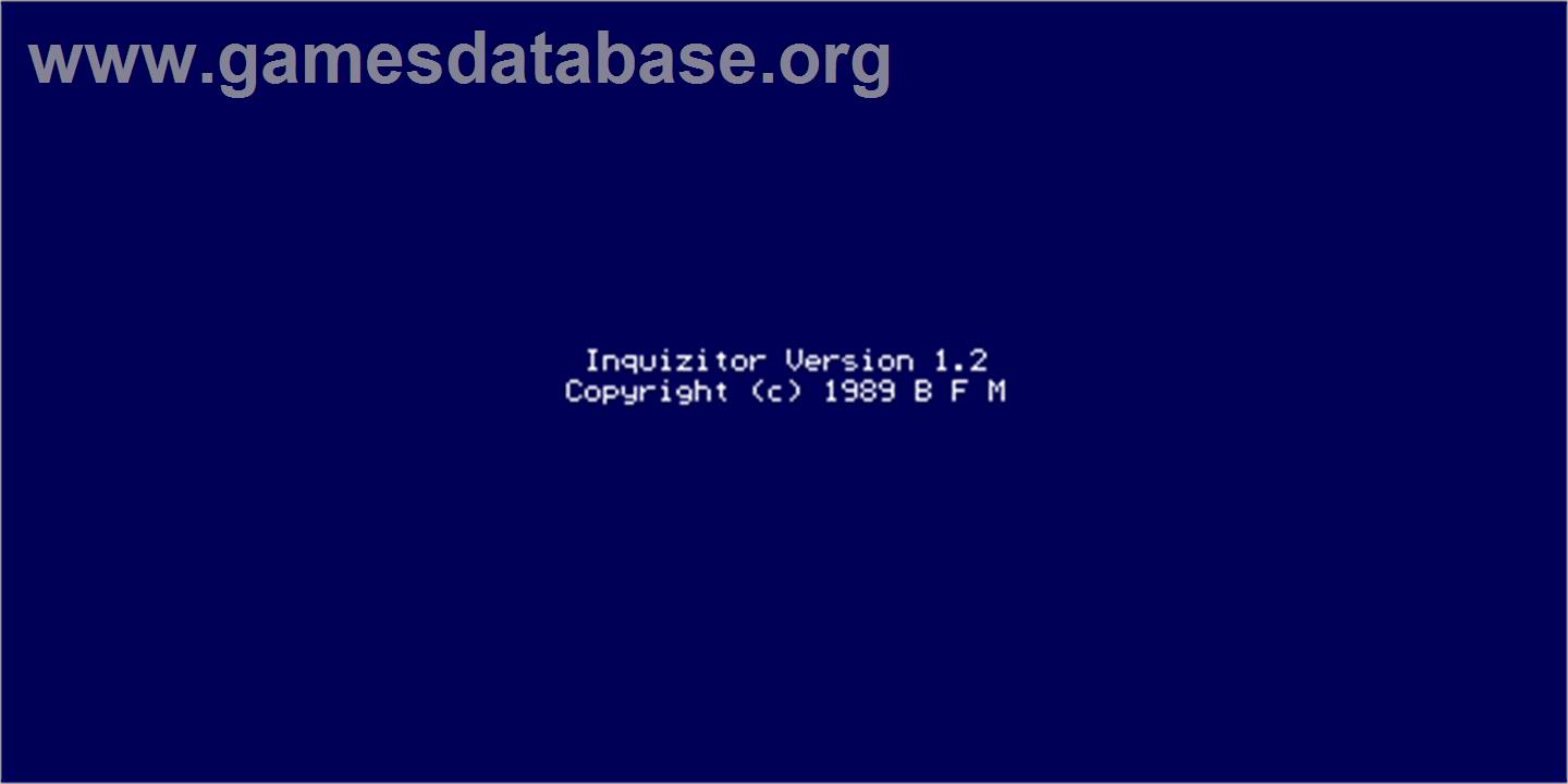 Inquizitor - Arcade - Artwork - Title Screen