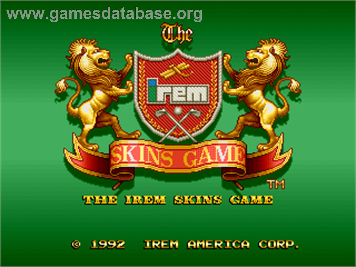 Irem Skins Game, The - Arcade - Artwork - Title Screen