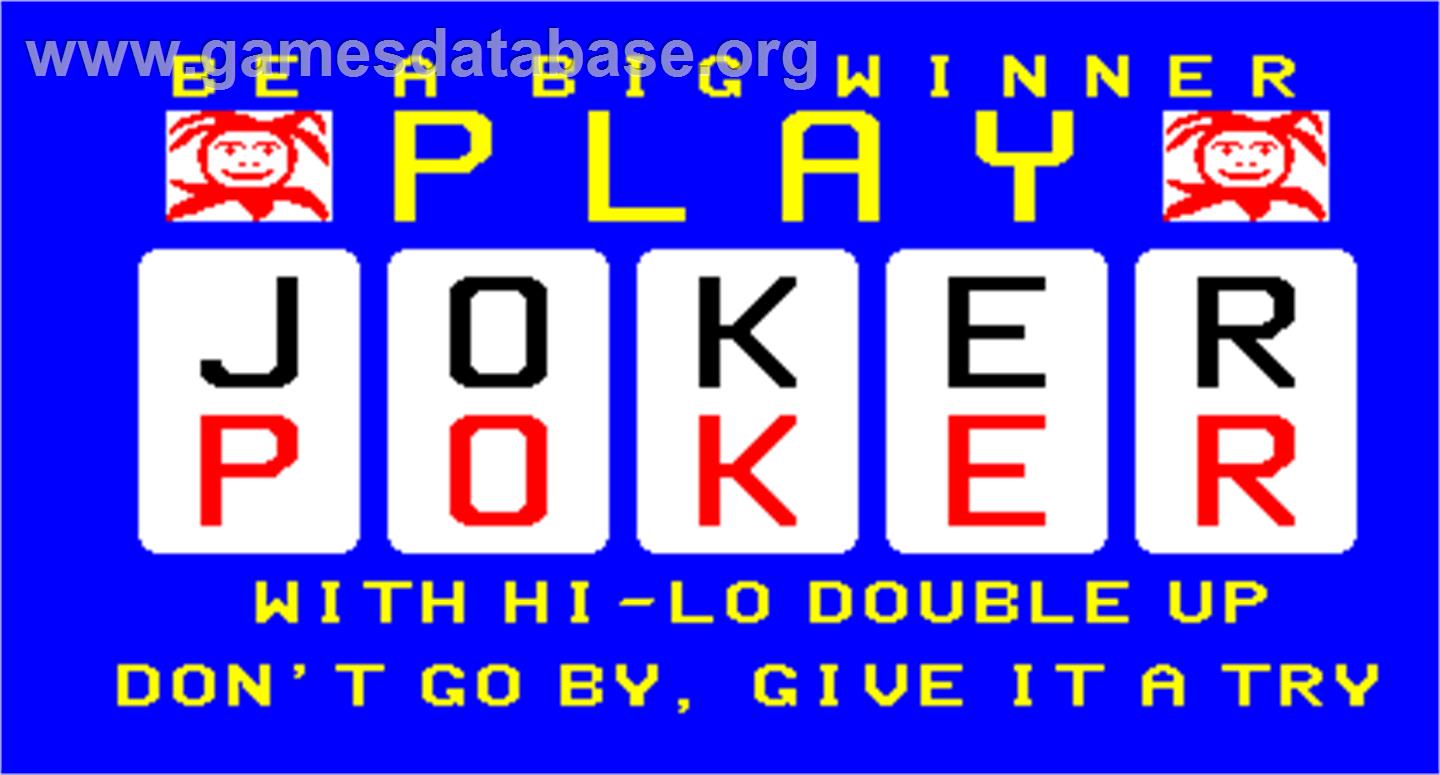 Joker Poker - Arcade - Artwork - Title Screen