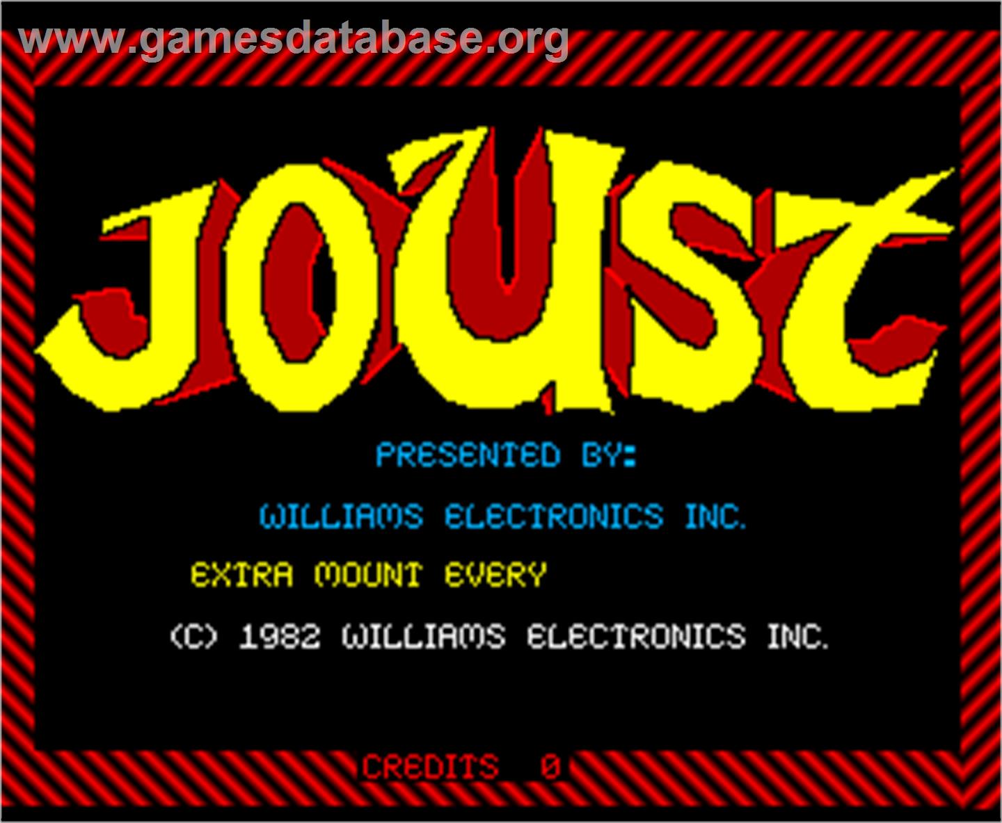 Joust - Arcade - Artwork - Title Screen