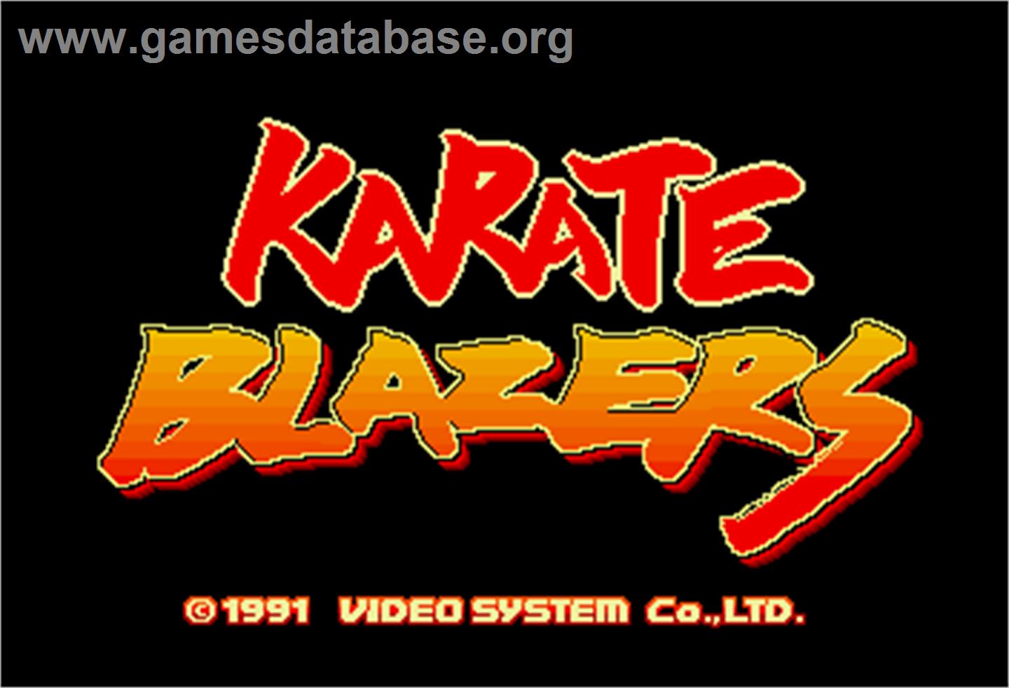 Karate Blazers - Arcade - Artwork - Title Screen
