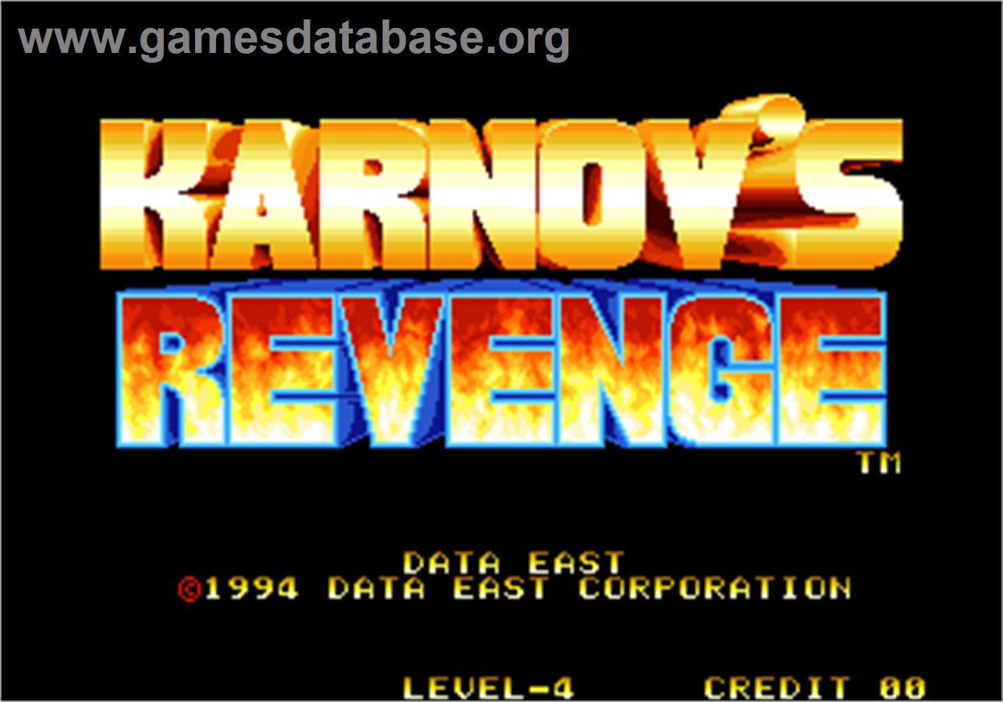 Karnov's Revenge / Fighter's History Dynamite - Arcade - Artwork - Title Screen