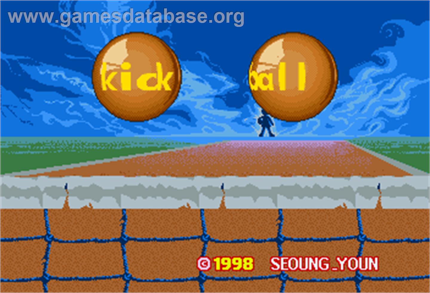 Kick Ball - Arcade - Artwork - Title Screen