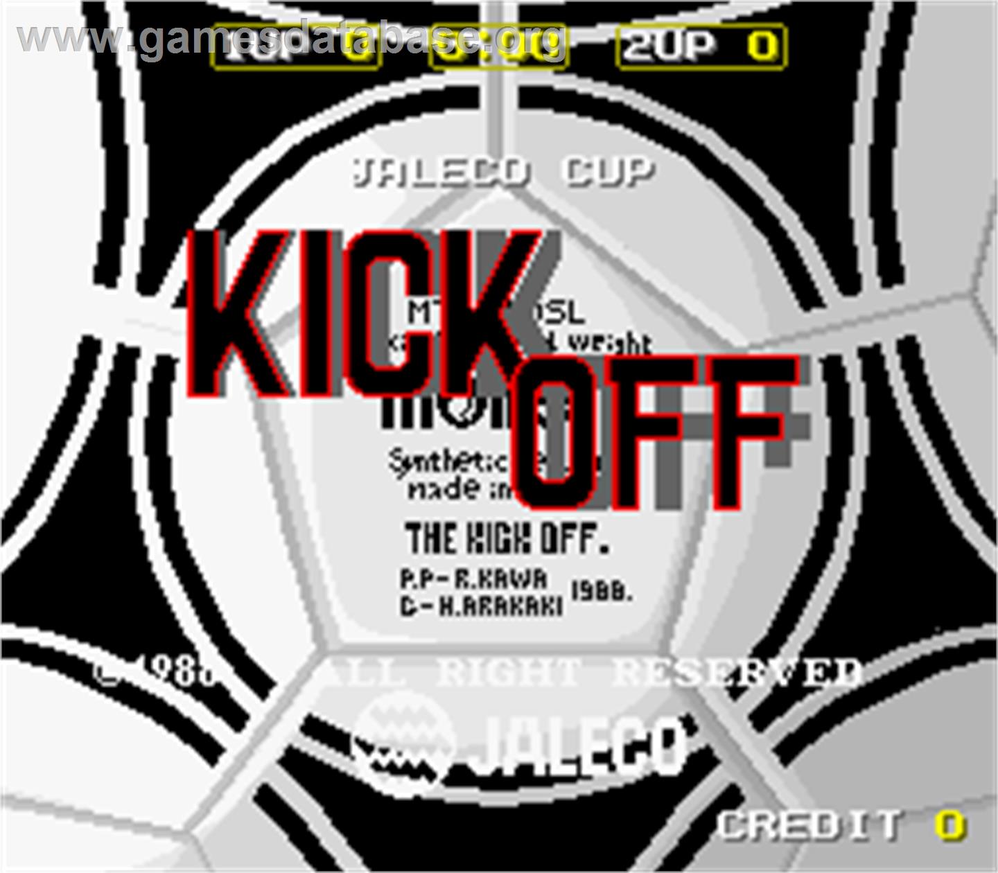 Kick Off: Jaleco Cup - Arcade - Artwork - Title Screen