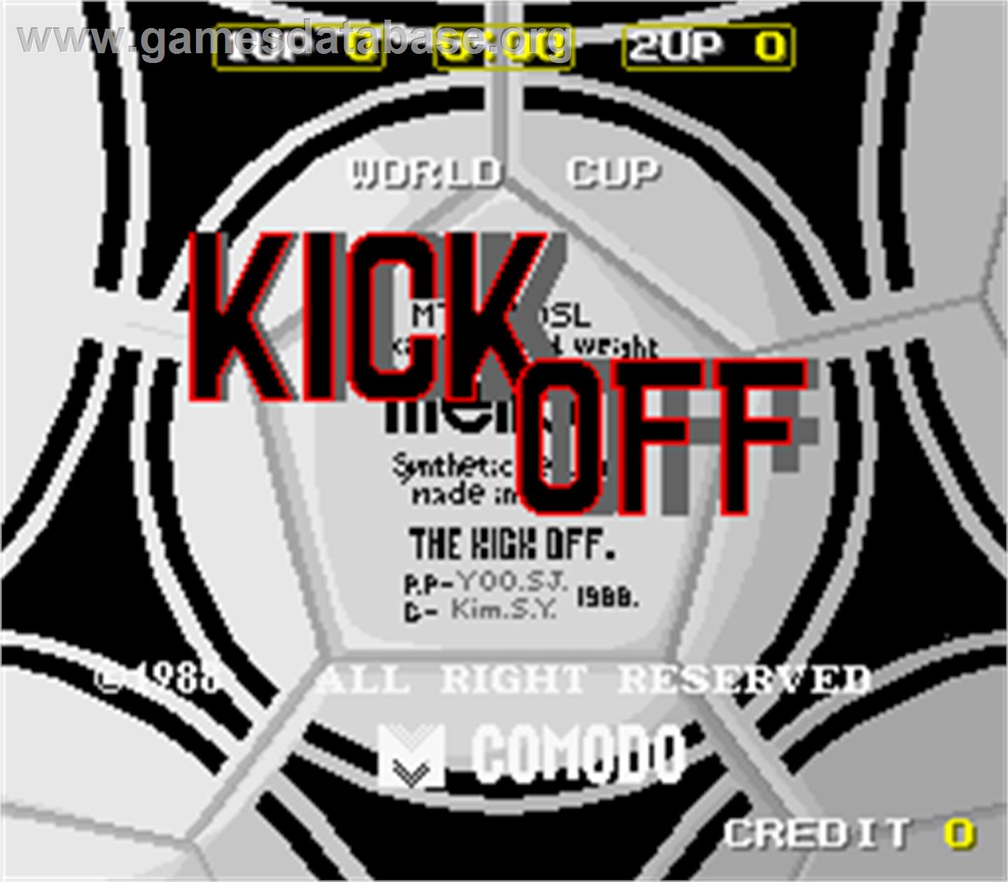 Kick Off: World Cup - Arcade - Artwork - Title Screen