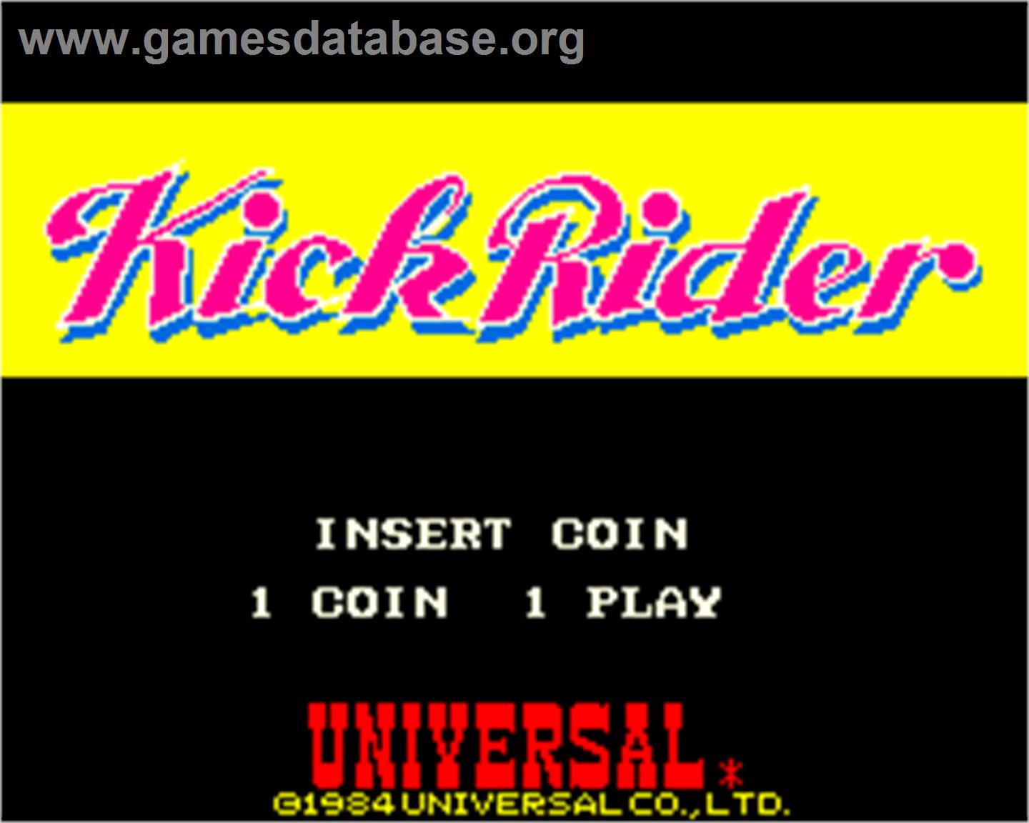 Kick Rider - Arcade - Artwork - Title Screen