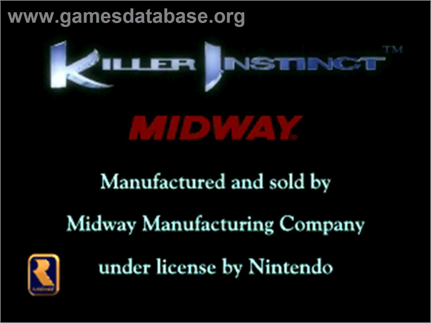 Killer Instinct - Arcade - Artwork - Title Screen