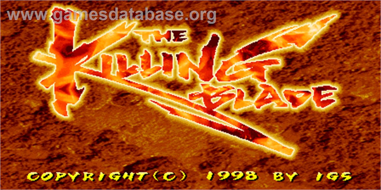 Killing Blade / Ao Jian Kuang Dao, The - Arcade - Artwork - Title Screen