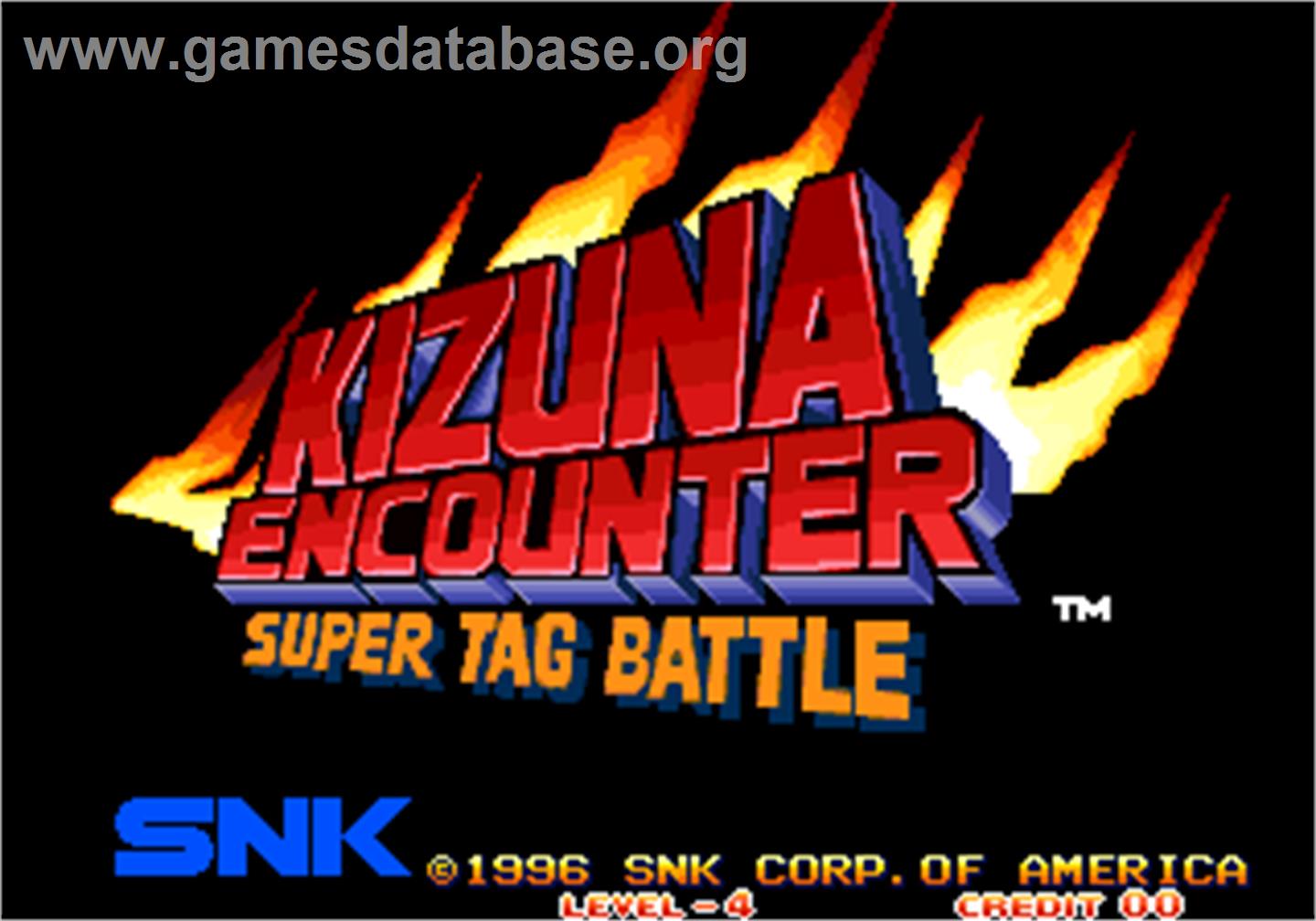 Kizuna Encounter - Super Tag Battle / Fu'un Super Tag Battle - Arcade - Artwork - Title Screen