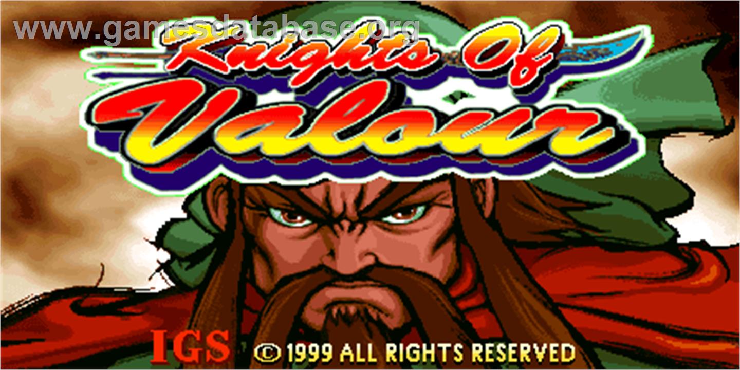 Knights of Valour / Sangoku Senki - Arcade - Artwork - Title Screen