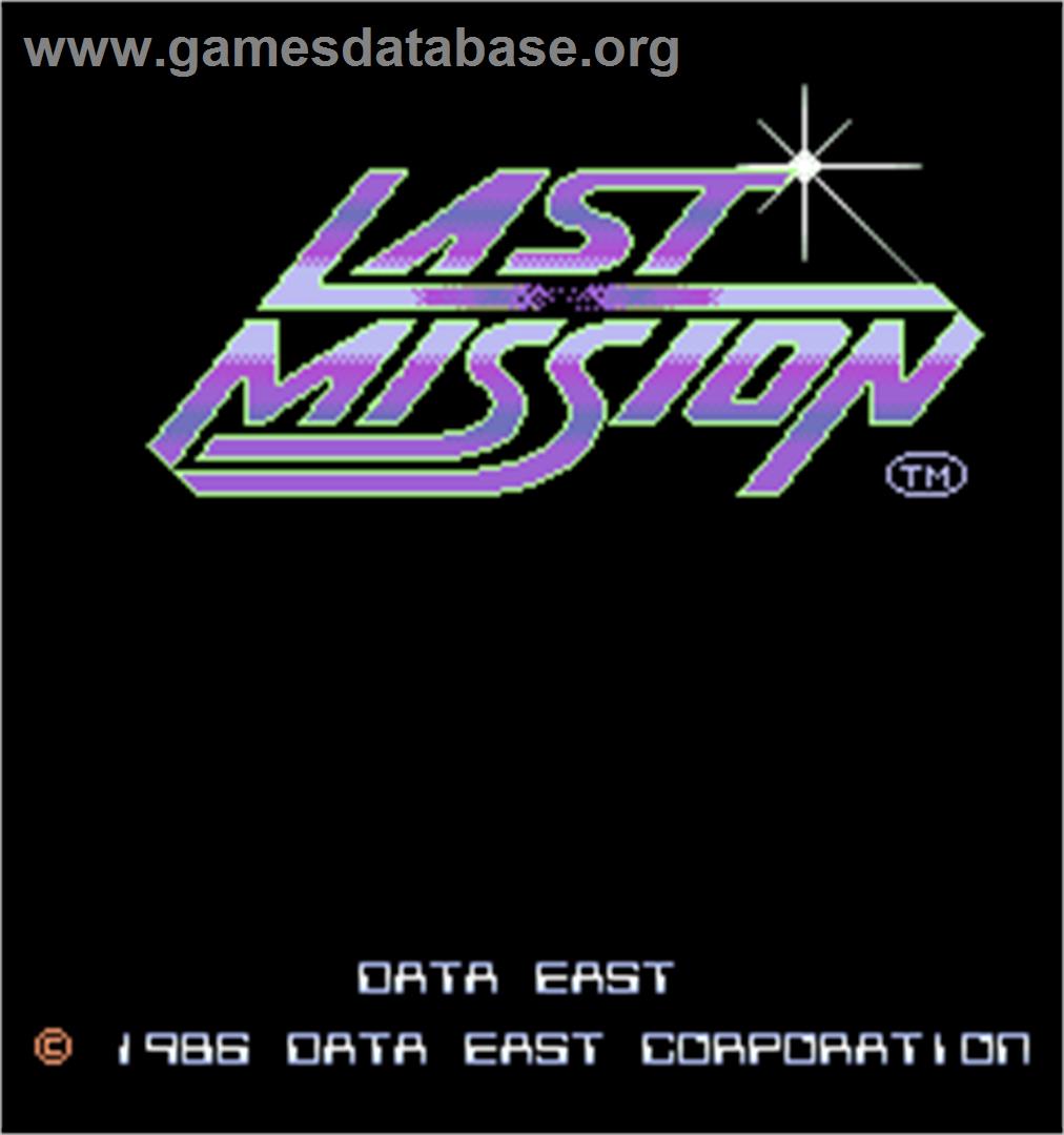 Last Mission - Arcade - Artwork - Title Screen