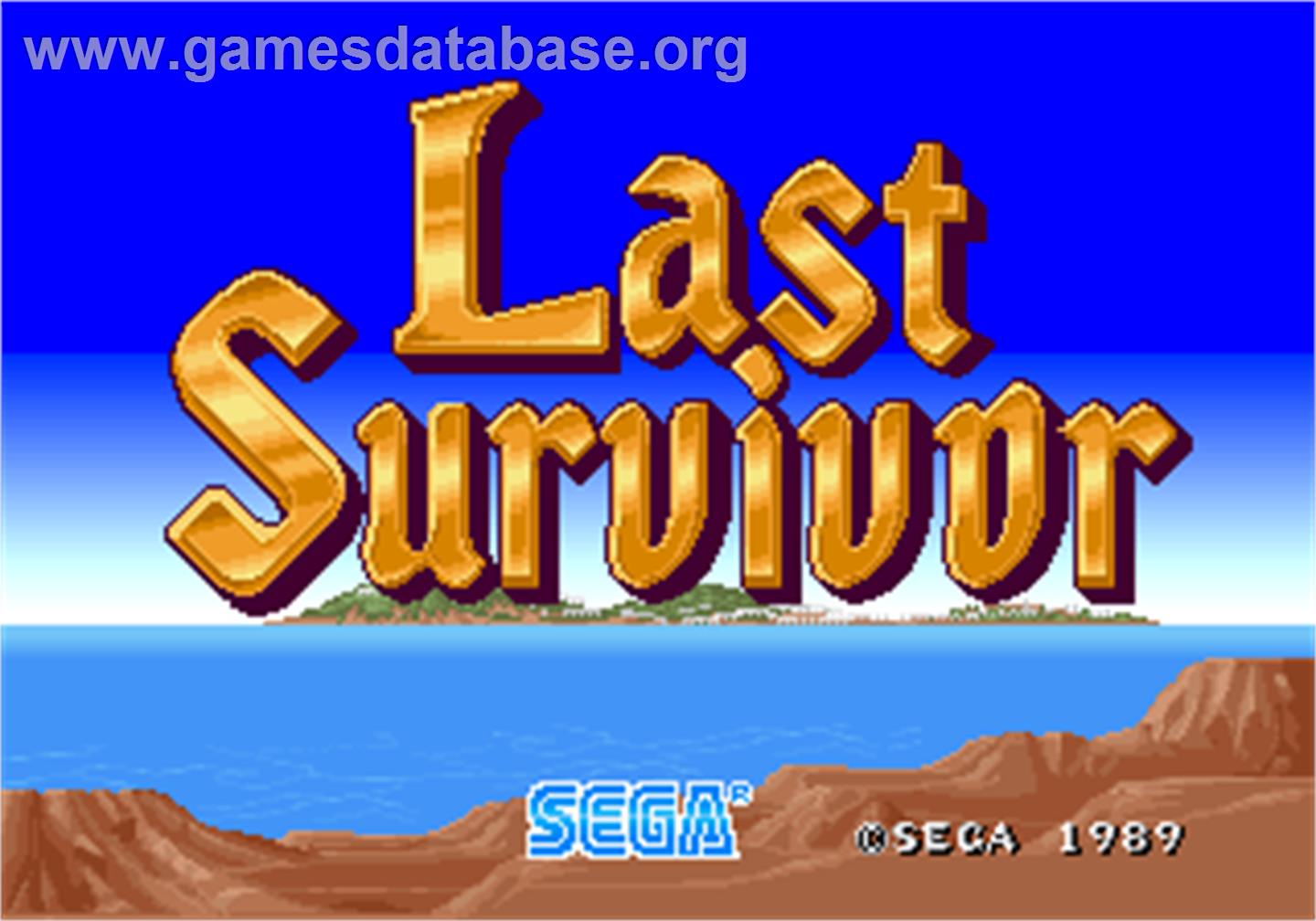 Last Survivor - Arcade - Artwork - Title Screen