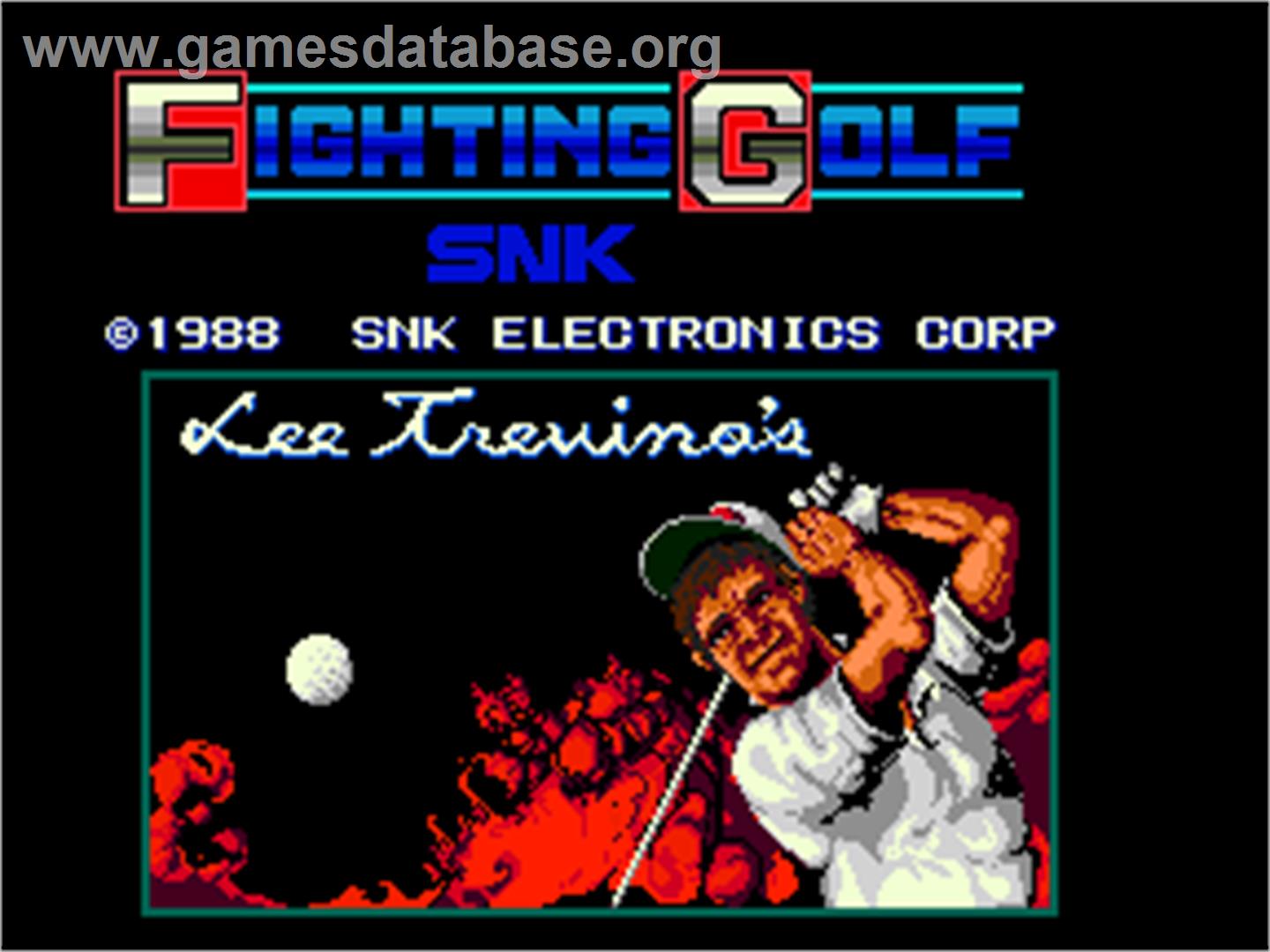 Lee Trevino's Fighting Golf - Arcade - Artwork - Title Screen