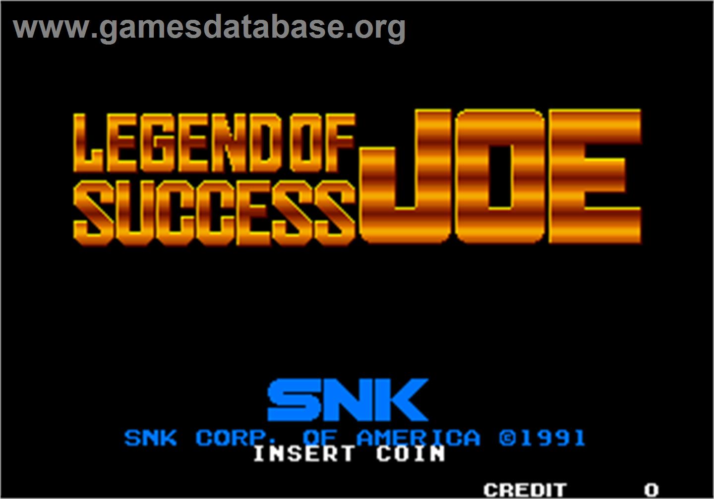 Legend of Success Joe / Ashitano Joe Densetsu - Arcade - Artwork - Title Screen