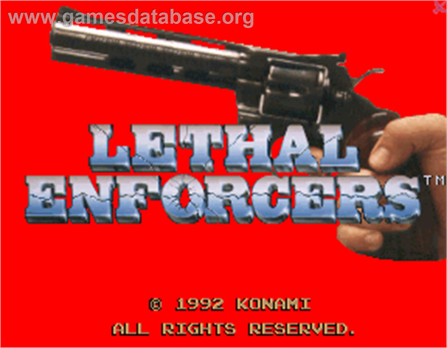 Lethal Enforcers - Arcade - Artwork - Title Screen