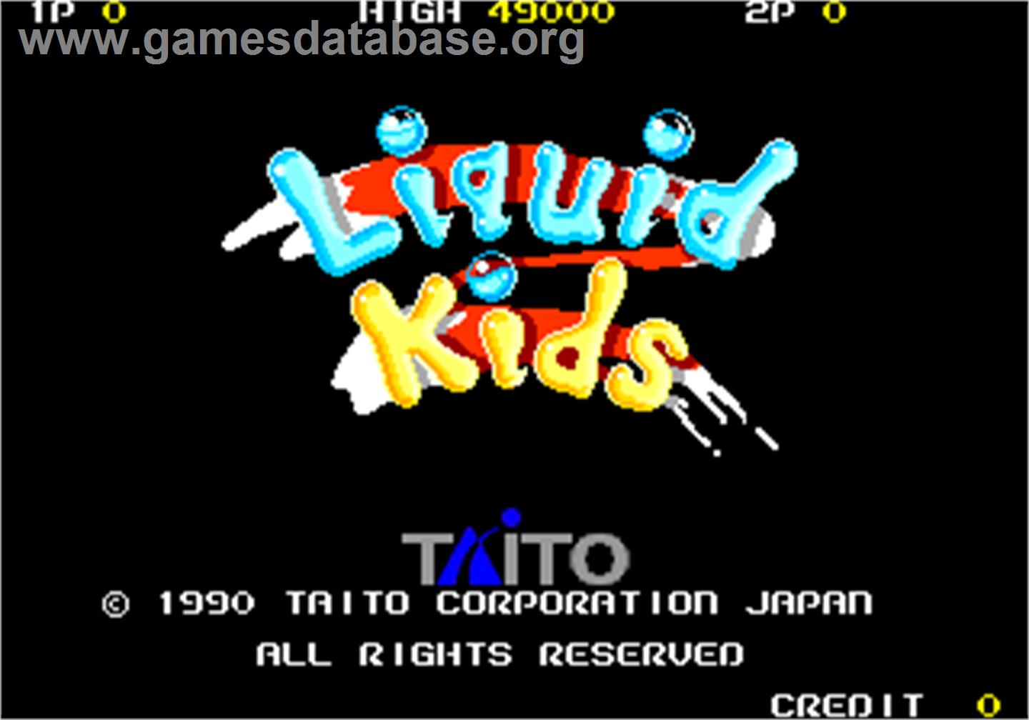 Liquid Kids - Arcade - Artwork - Title Screen