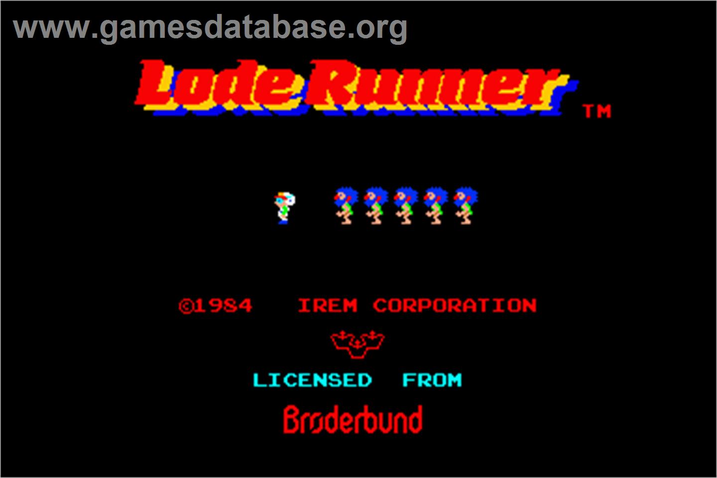 Lode Runner - Arcade - Artwork - Title Screen