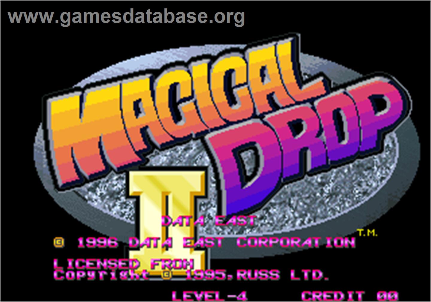 Magical Drop II - Arcade - Artwork - Title Screen