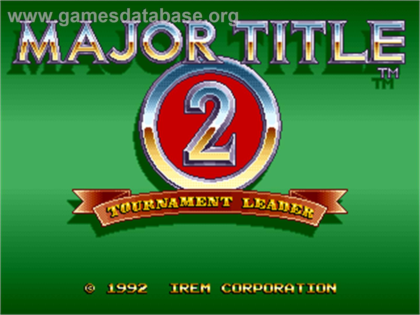 Major Title 2 - Arcade - Artwork - Title Screen