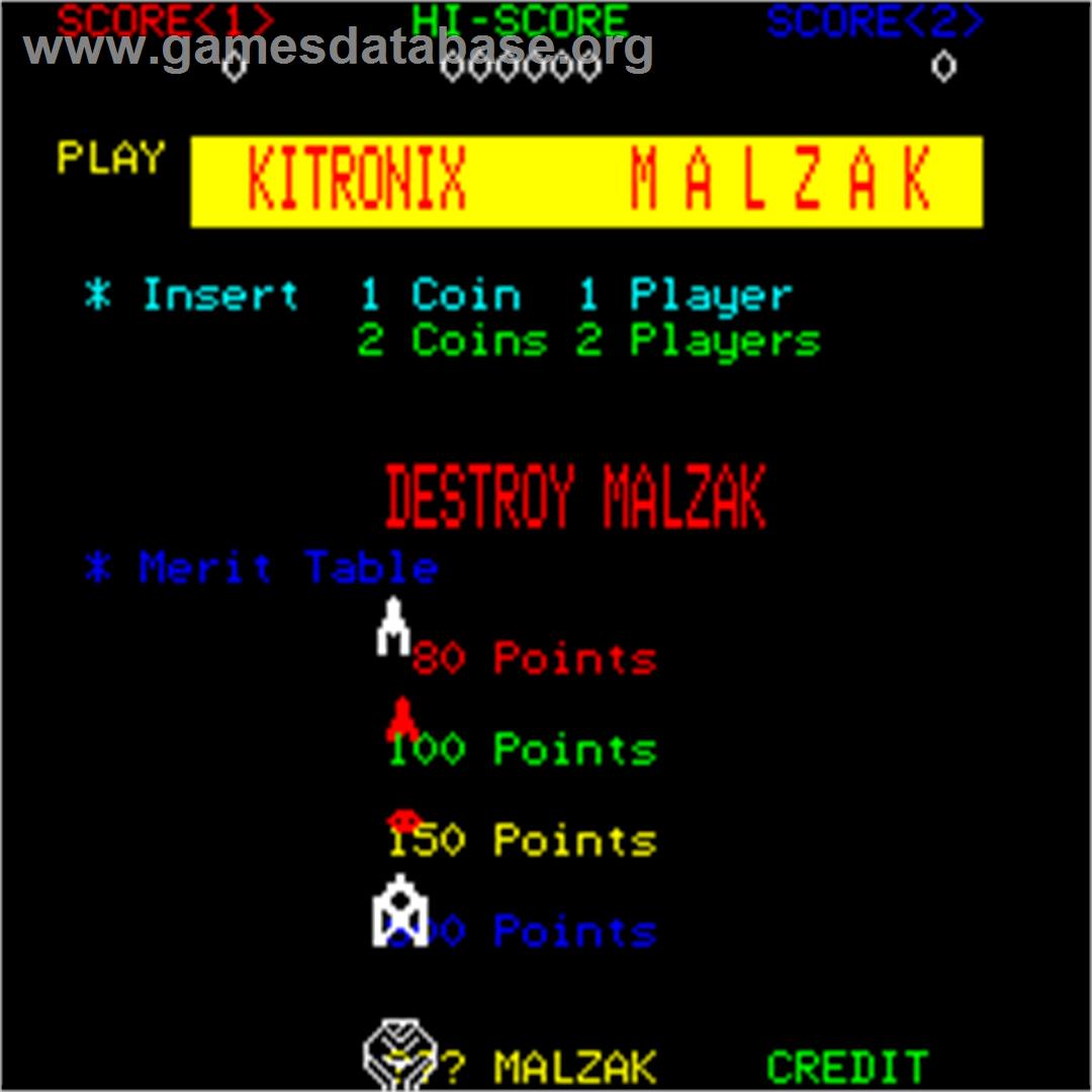 Malzak - Arcade - Artwork - Title Screen
