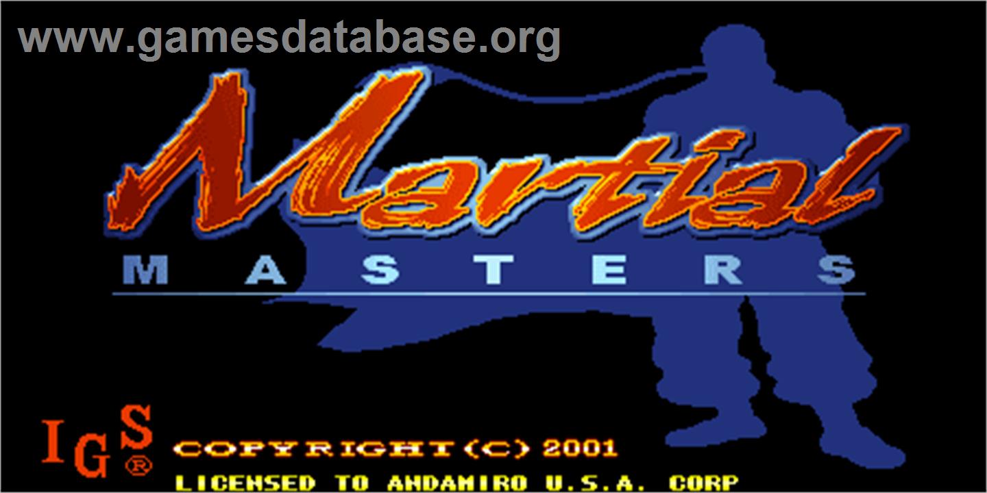 Martial Masters - Arcade - Artwork - Title Screen