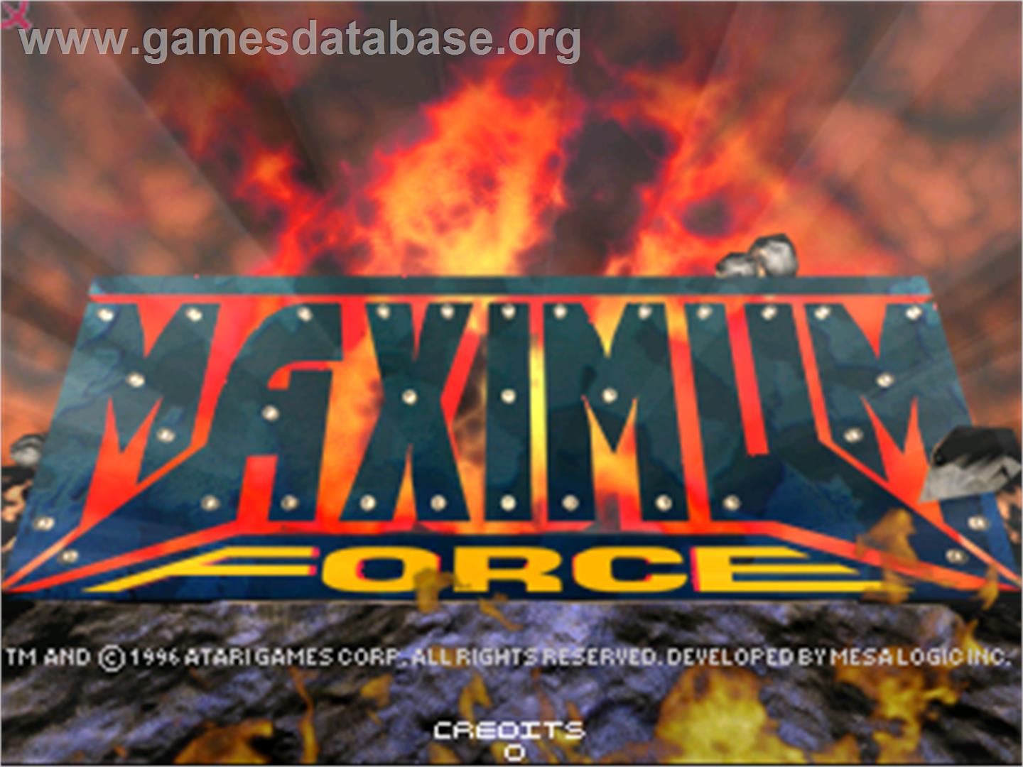 Maximum Force - Arcade - Artwork - Title Screen