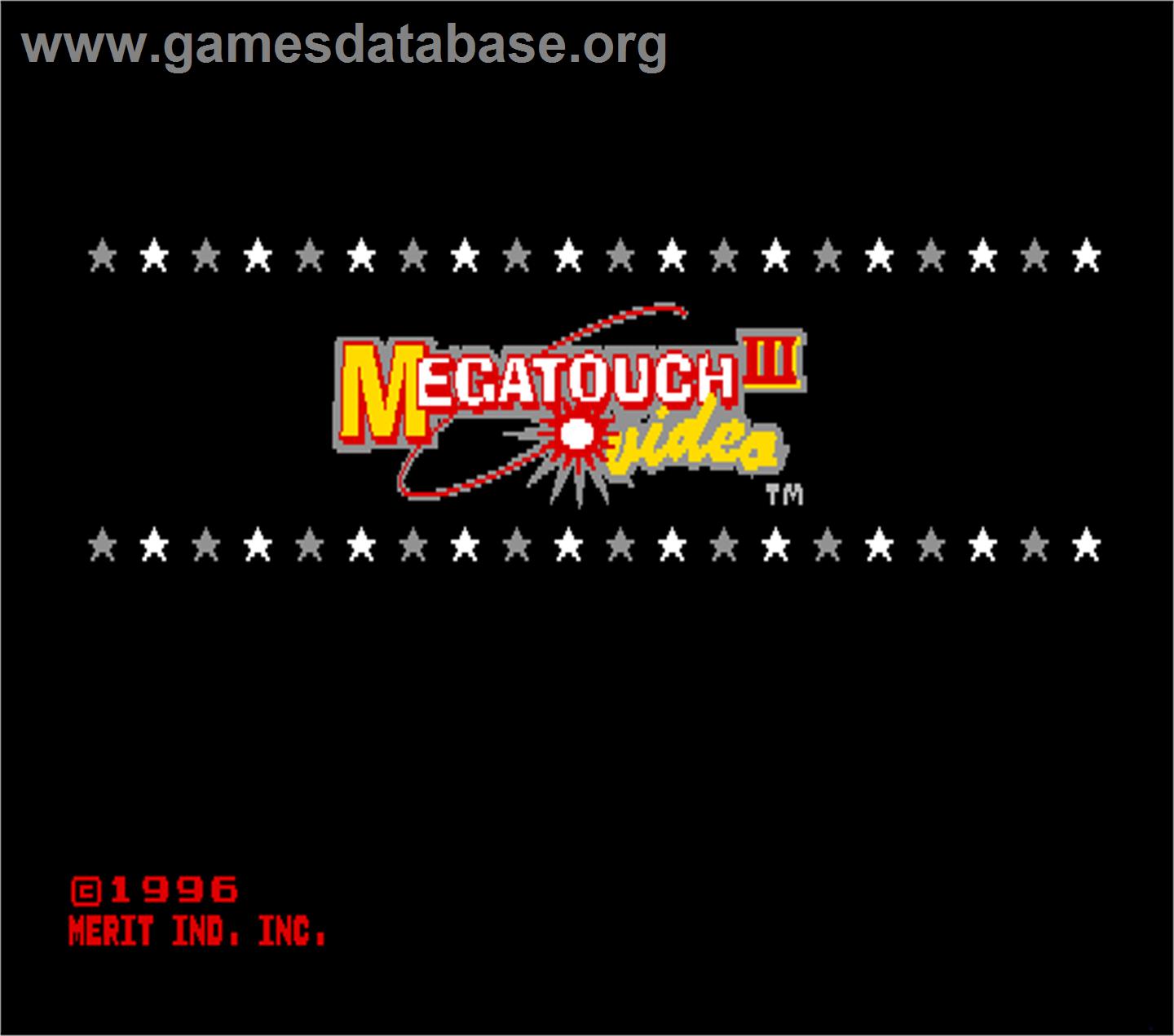 Megatouch III - Arcade - Artwork - Title Screen